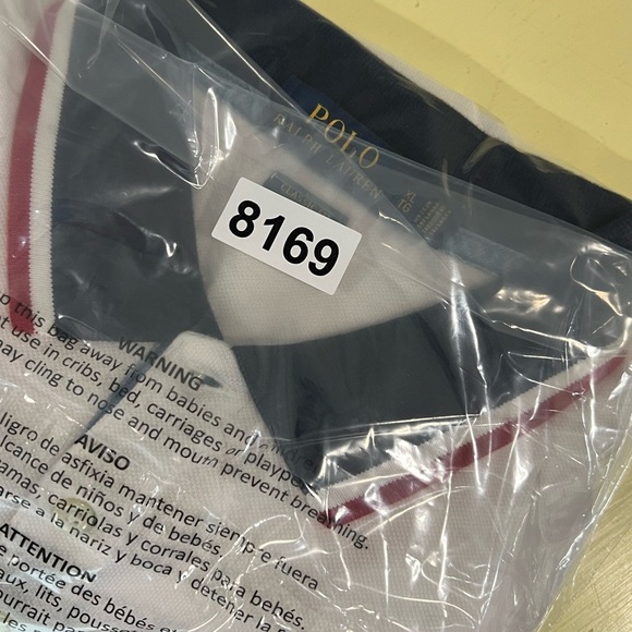 Polo Ralph Lauren XL White and Blue Polo Shirt American Flag UsA 4th of July - Picture 9 of 9